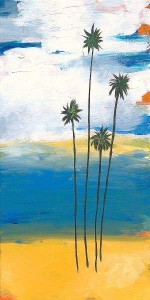 Four Palms Oil painting by Jan Weiss
