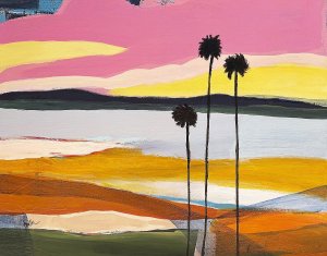 Where The Palms Sway 1 Oil painting by Jan Weiss