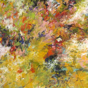 Wildflowers by Jan Weiss Oil Painting