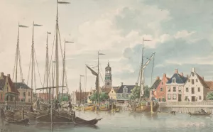 Gezicht te De Lemmer by Jan Weissenbruch Oil Painting