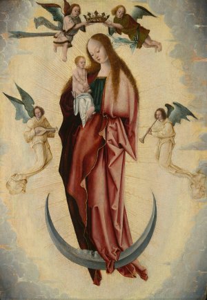 Virgin and Child with Angels by Jan Wellens De Cock Oil Painting
