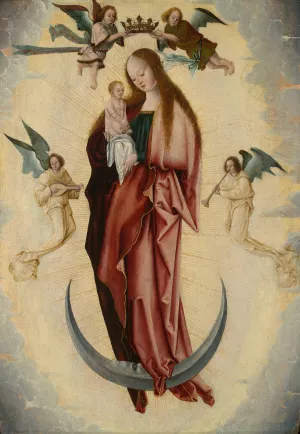 Virgin and Child with Angels by Jan Wellens De Cock Oil Painting