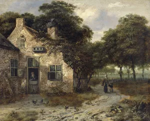 The Farmhouse by Jan Wijnants Oil Painting