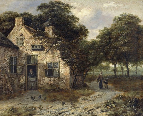 Main Product Photo of The Farmhouse  Painting by Jan Wijnants