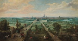 Panoramic View of Antwerp from the East by Jan Wildens Oil Painting