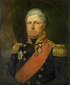 Portrait of Rear-Admiral Job Seaburne May by Jan Willem May Oil Painting
