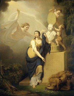 Allegory of the Death of William V, Prince of Orange, 1806 by Jan Willem Pieneman Oil Painting