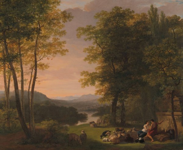 Arcadian Landscape  by Jan Willem Pieneman - Hand-Painted Oil Painting Reproduction