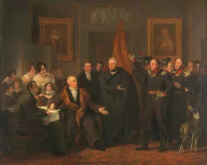 Triumvirate Assuming Power in the Name of the Prince of Orange, 21 November 1813 by Jan Willem Pieneman Oil Painting