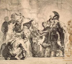 Melchizedech and Abraham by Jan Witdoeck Oil Painting