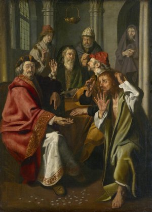 Judas Returning the Pieces of Silver by Jan Woutersz Oil Painting