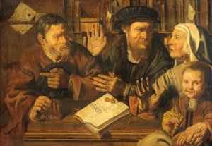 Office of the Notary by Jan Woutersz Stap Oil Painting