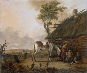 A Piebald Horse by Jan Wouwerman Oil Painting