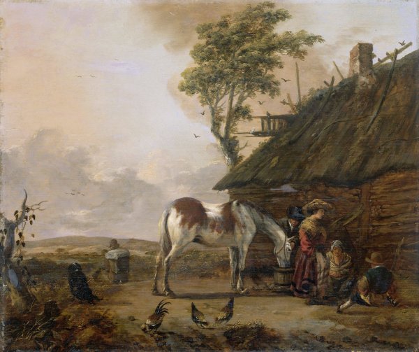 Main Product Photo of A Piebald Horse  Painting by Jan Wouwerman