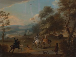 A Hawking Party by Jan Wyck Oil Painting