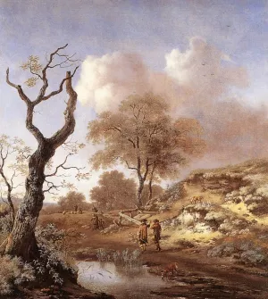 A Hilly Landscape by Jan Wynants - Oil Painting Reproduction