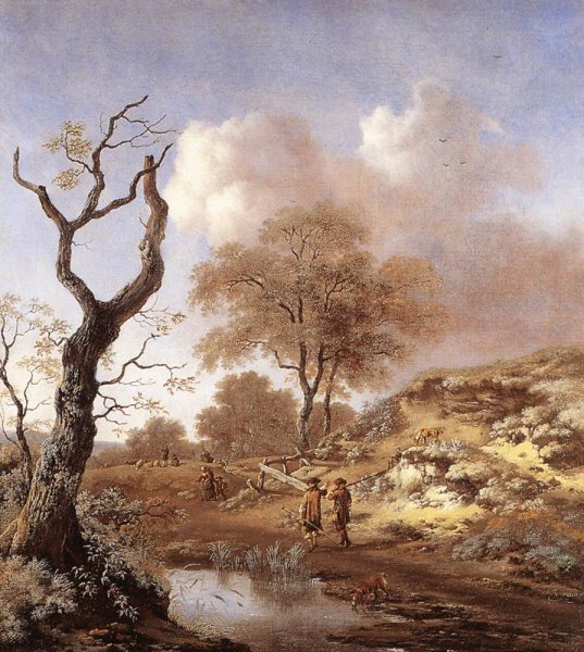 Main Product Photo of A Hilly Landscape Painting by Jan Wynants