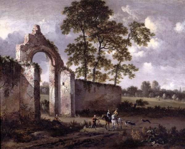 Main Product Photo of Landscape with a Ruined Archway Painting by Jan Wynants