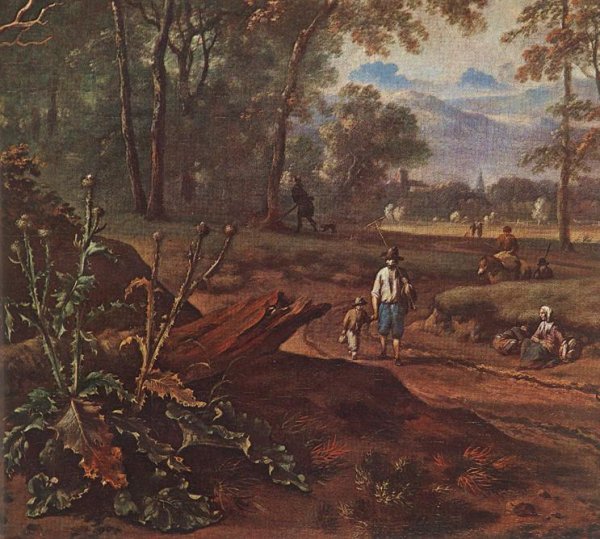 Road Beside the Forest Detail by Jan Wynants - Hand-Painted Oil Painting Reproduction