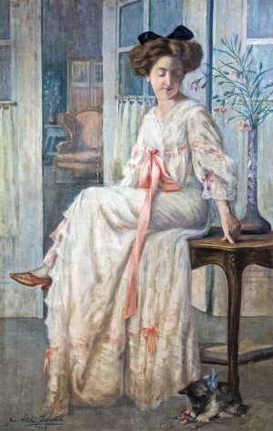 Portrait of Madame A.J. Oil painting by Jane Atche