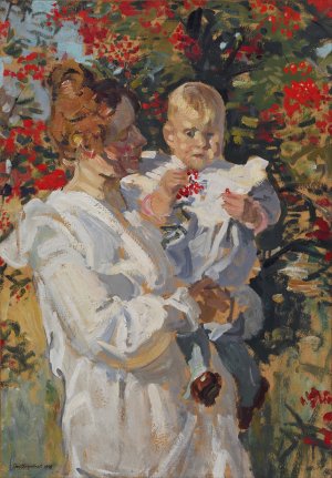 Under the Rowan Tree by Janis Rozentals Oil Painting