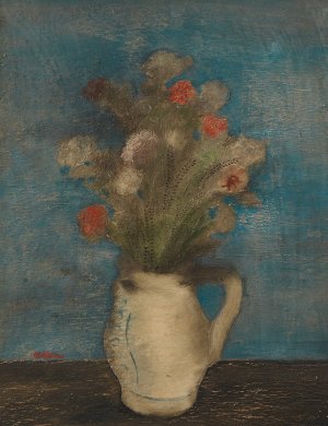 Blumenstillleben by Jankel Adler Oil Painting