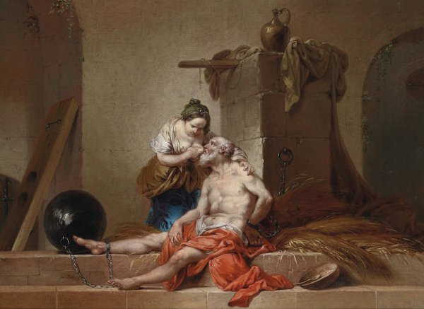 Main Product Photo of Caritas Romana Painting by Januarius Zick