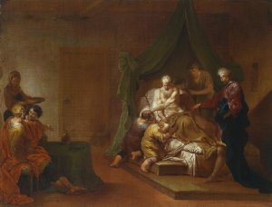 Jakob segnet die Sohne Josephs by Januarius Zick Oil Painting