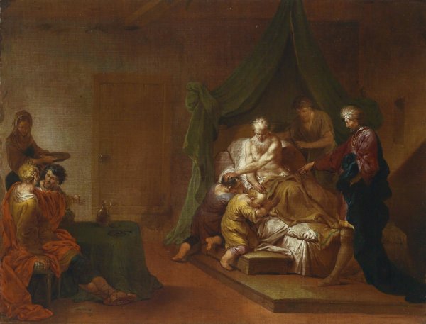 Main Product Photo of Jakob segnet die Sohne Josephs Painting by Januarius Zick