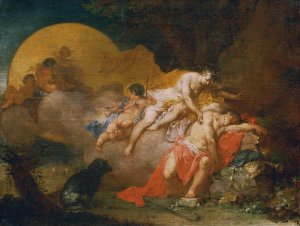 Luna und Endymion by Januarius Zick Oil Painting
