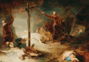 Moses and the Brazen Serpent by Januarius Zick Oil Painting