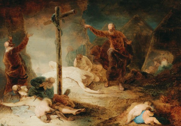Main Product Photo of Moses and the Brazen Serpent  Painting by Januarius Zick