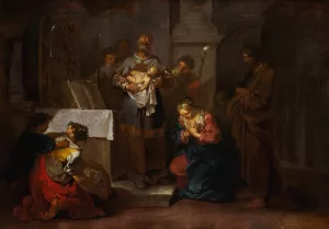The Presentation in the Temple by Januarius Zick Oil Painting