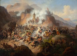 Battle of Somosierra by January Suchodolski Oil Painting
