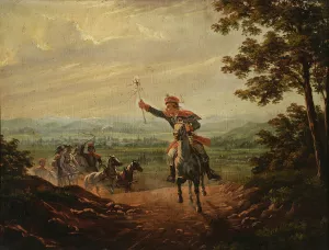 Cracovian wedding by January Suchodolski Oil Painting