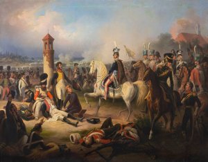 Death of Cyprian Godebski at Raszyn by January Suchodolski Oil Painting