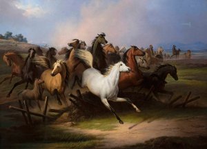 From the legend of the Stadnicki family by January Suchodolski Oil Painting