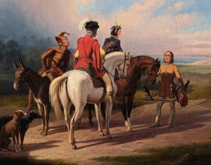 Hunting with falcons by January Suchodolski Oil Painting