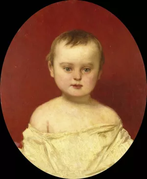 Henri Bernard van der Kolk at the Age of Two by Jaroslav Cermak Oil Painting