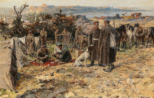 Main Product Photo of A Scene from the Balkan War  Painting by Jaroslav Vesin