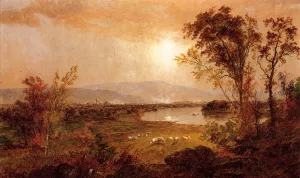 A Bend in the River by Jasper Francis Cropsey - Oil Painting Reproduction