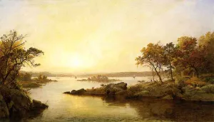 Afternoon at Greenwood Lake by Jasper Francis Cropsey Oil Painting