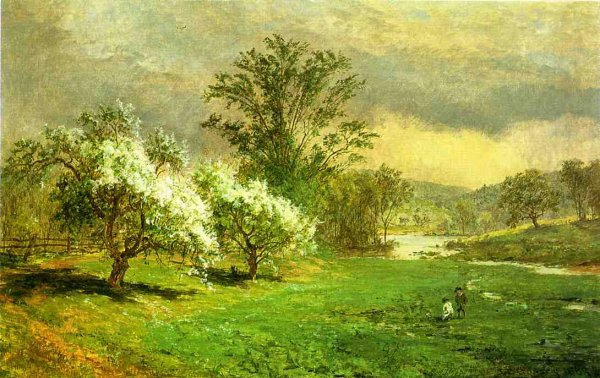 Main Product Photo of Apple Blossom Time Painting by Jasper Francis Cropsey