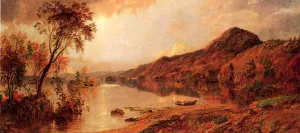 Autumn by the Lake by Jasper Francis Cropsey - Oil Painting Reproduction