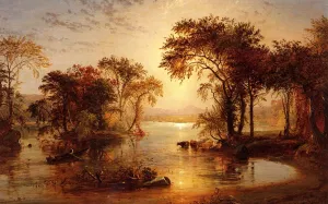 Autumn on the Susquehanna by Jasper Francis Cropsey - Oil Painting Reproduction