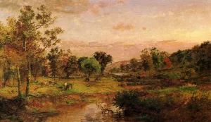 Autumn Pastoral by Jasper Francis Cropsey Oil Painting