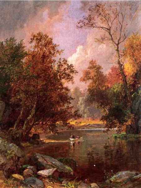 Main Product Photo of Autumn River Landscape Painting by Jasper Francis Cropsey