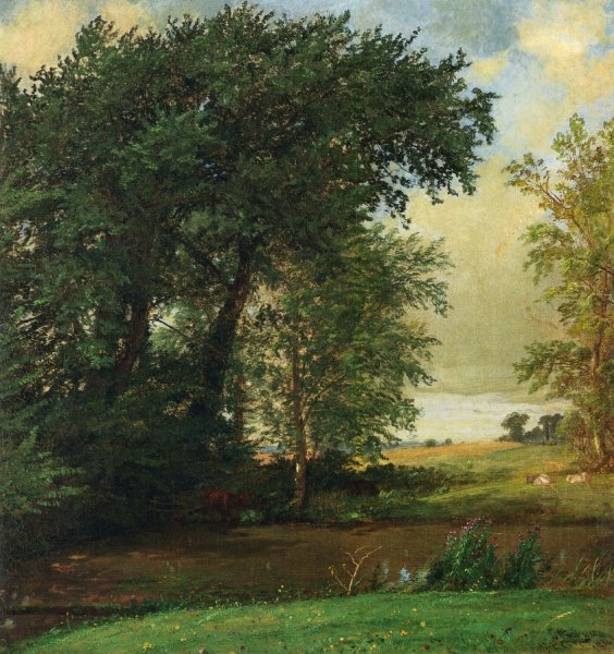 Main Product Photo of Banks of the River Painting by Jasper Francis Cropsey