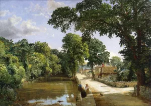 Bonchurch, Isle of Wight by Jasper Francis Cropsey - Oil Painting Reproduction