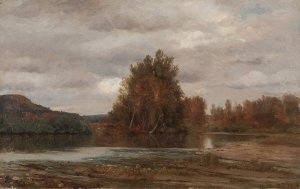 Gray Day on the Esopus by Jasper Francis Cropsey Oil Painting